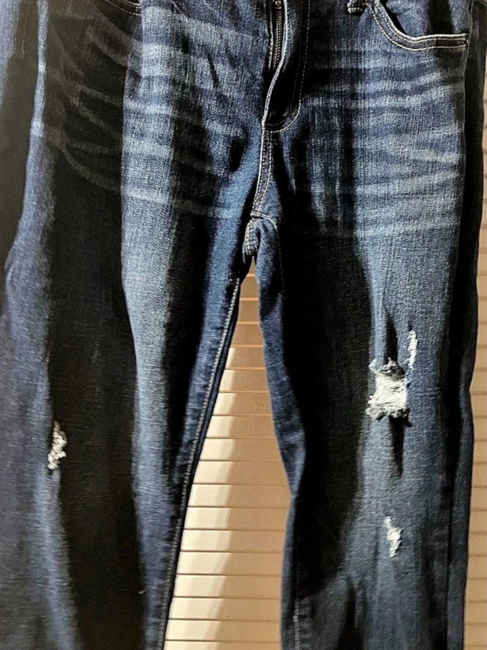Time and Tru Mid-Rise Jeans Distressed Waist 14